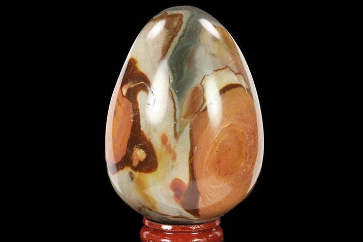 Polished Polychrome Jasper Egg - Madagascar #134585